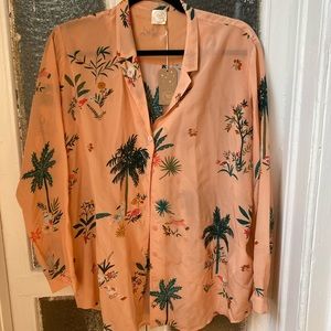 Parisian Silk Blouse with PJ-Style Neckline